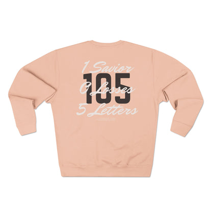 Adult 105 Christian White and Black Letters Crewneck