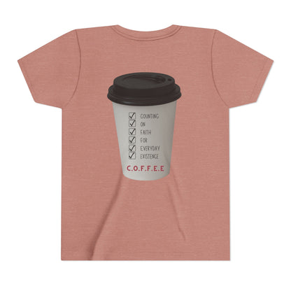 Youth Adult Coffee Christian White Letters & Image