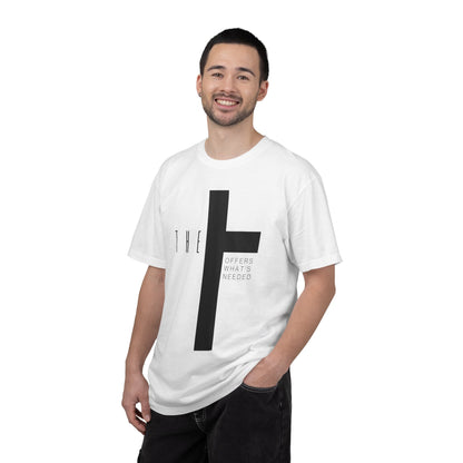 Adult T-Town Christian Black Letters & Cross Heavyweight