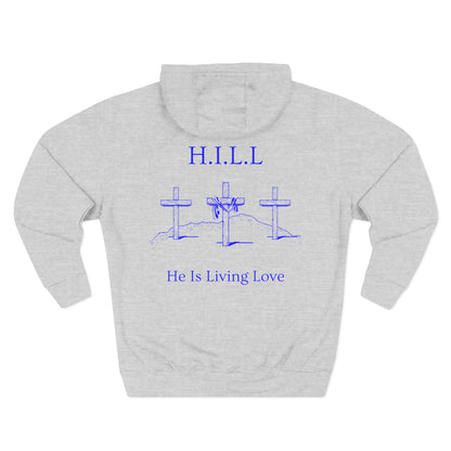 Hill Christian Blue Words Hoodie