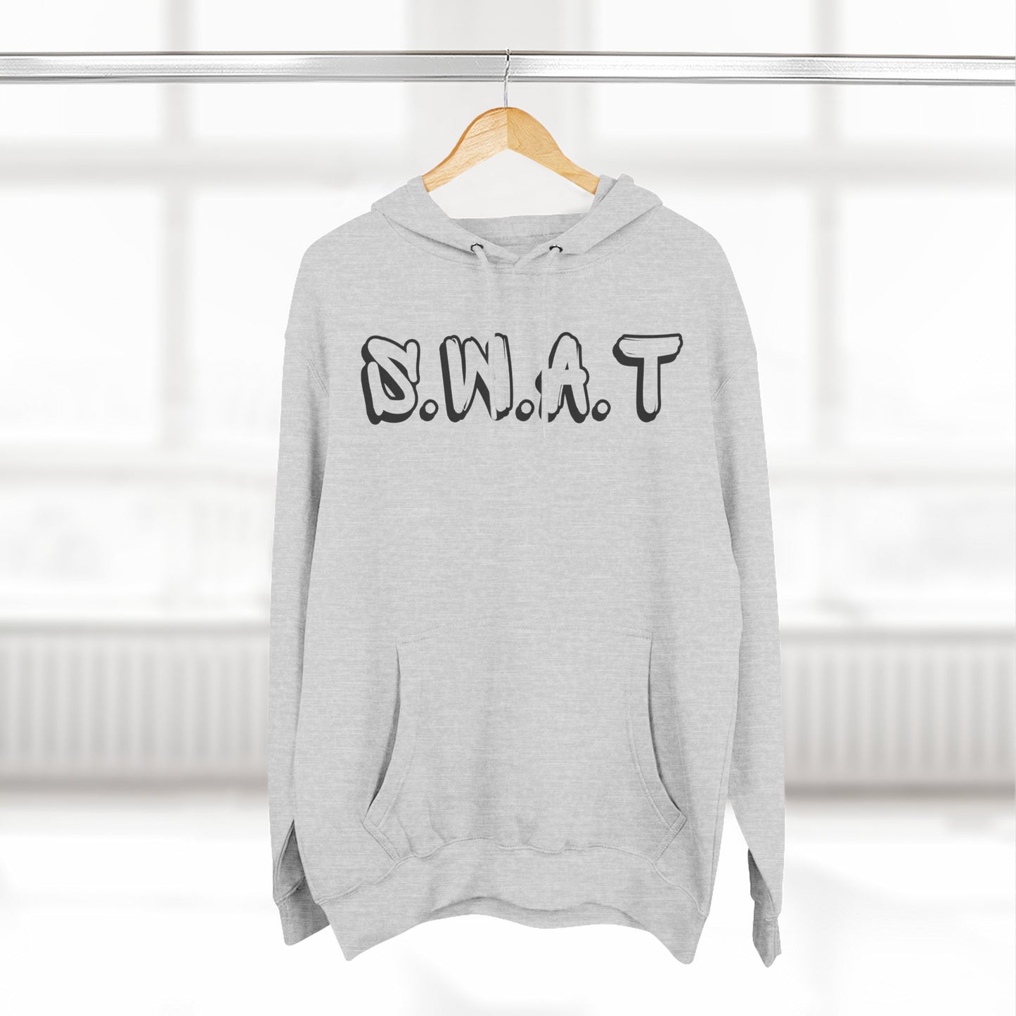 Adult Swat Christian Black Words Pullover Hoodie