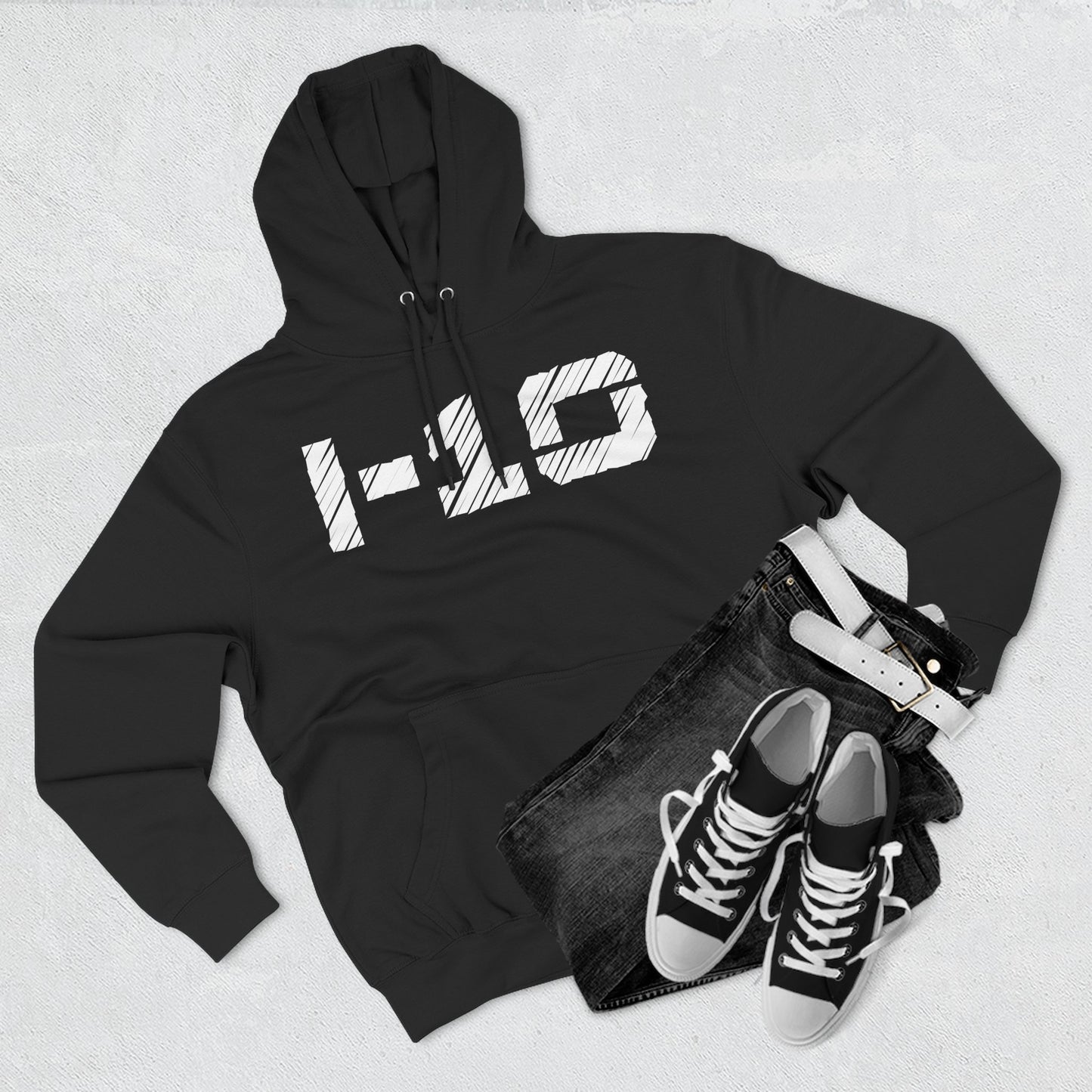 Adult I-10 Christian White Words Pullover Hoodie