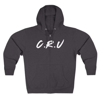 Cru White Hoodie Zipper