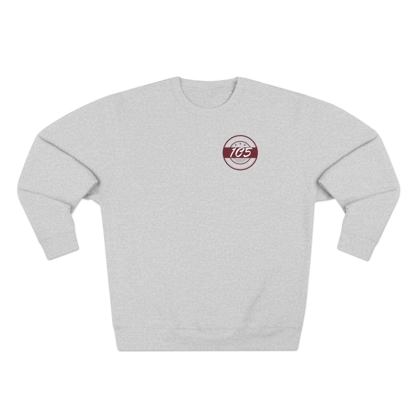 Adult 105 Christian Marron and White Letters Crewneck