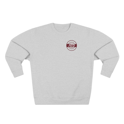 Adult 105 Christian Marron and White Letters Crewneck