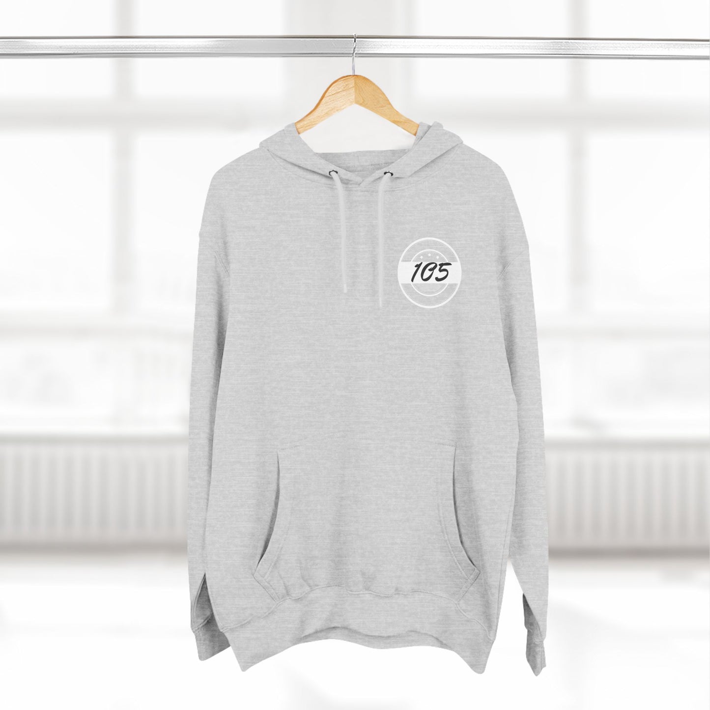 Adult 105 Christian White and Black Letters Hoodie