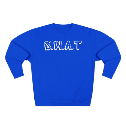 Adult Swat Christian White Words Crewneck