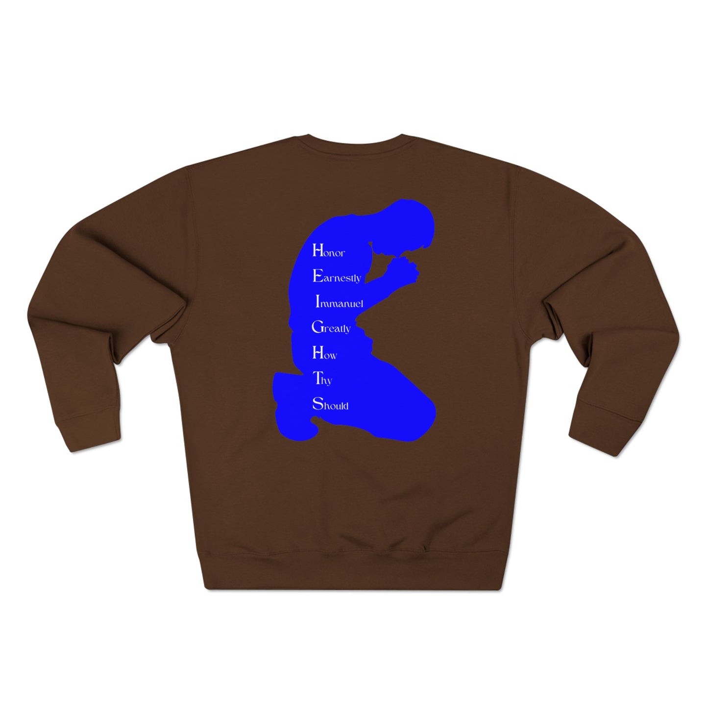 Heights Christian Blue Letters & Image Crewneck