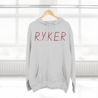 RYKER Christian Marron Letters Hoodie