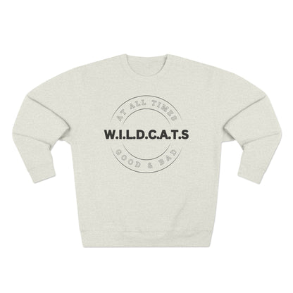 Wildcats Christian Black Letters & Picture Crewneck