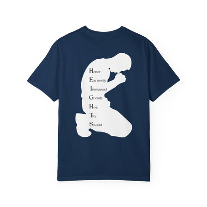 Adult Heights Christian White Letters & Image Heavyweight