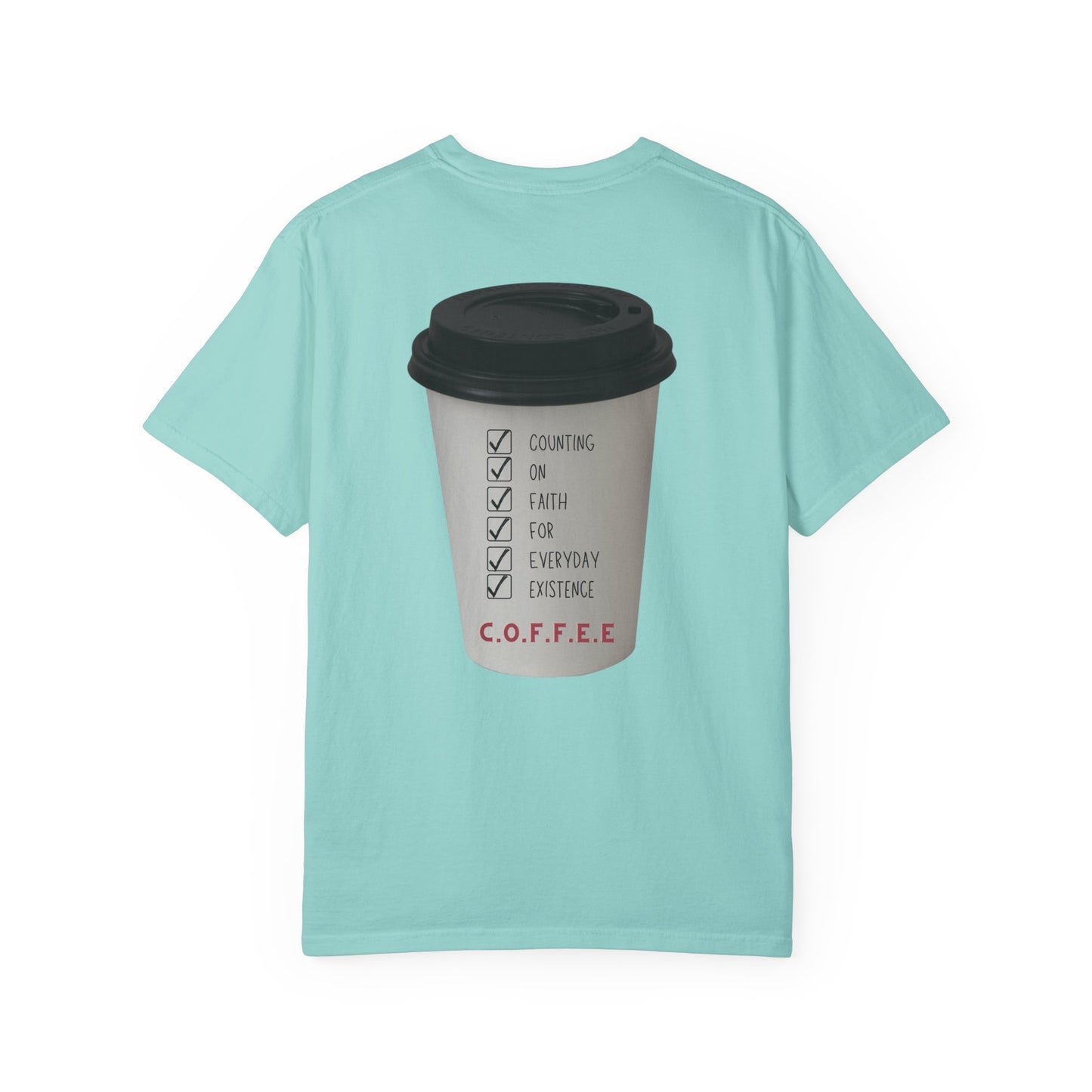 Adult Coffee Christian White Letters & Image