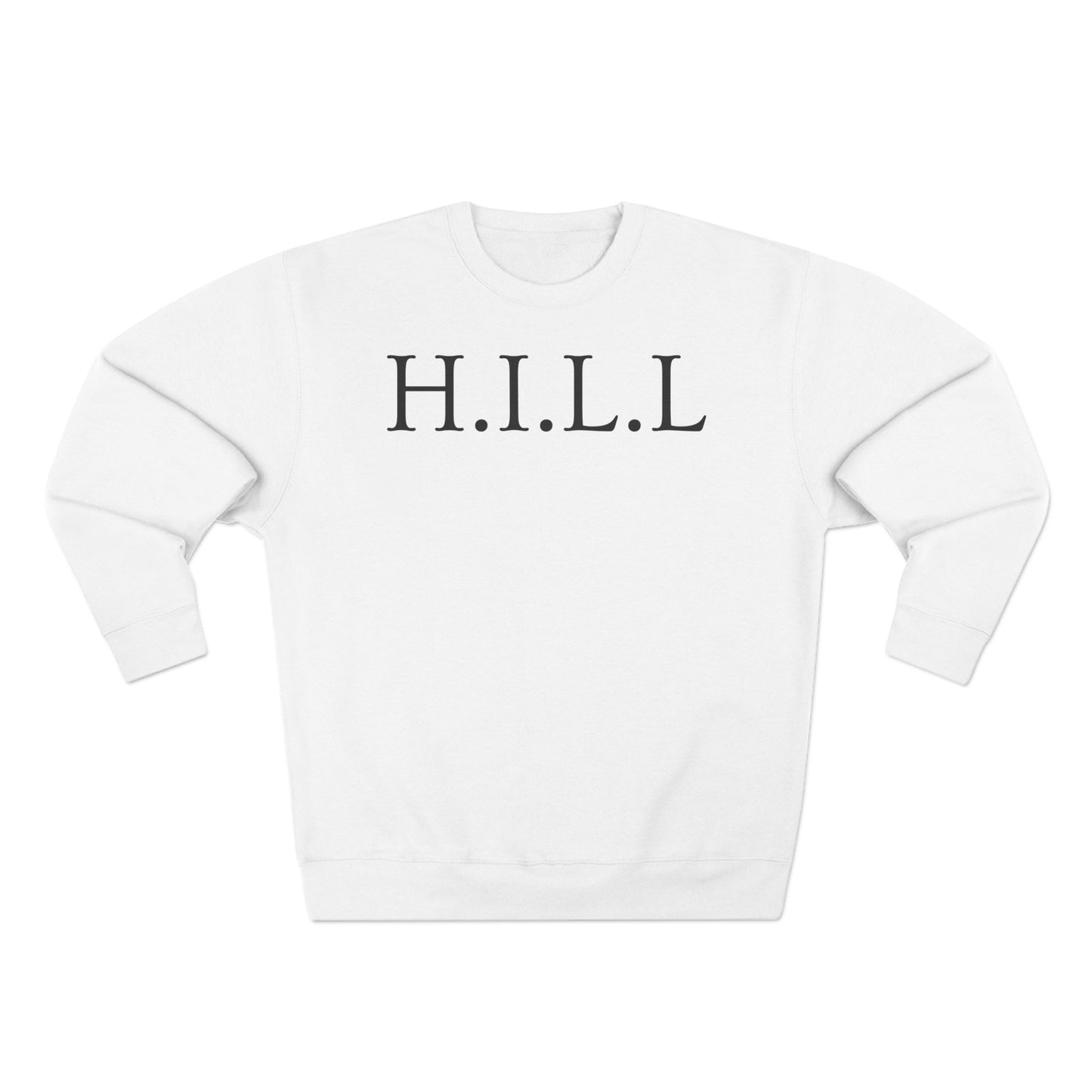 Adult Hill Christian Black Words Crewneck