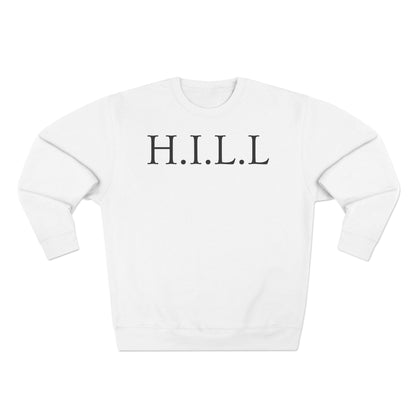 Adult Hill Christian Black Words Crewneck