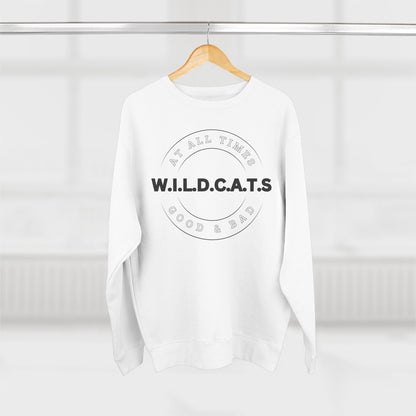 Adult Wildcats Christian Black Letters & Picture Crewneck