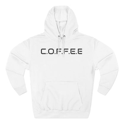 Adult Coffee Christian Black Words Only Pullover Hoodie