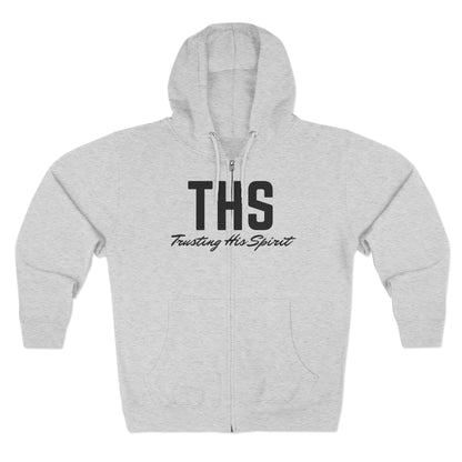 Adult THS Christian  Black Letters Zipper Hoodie