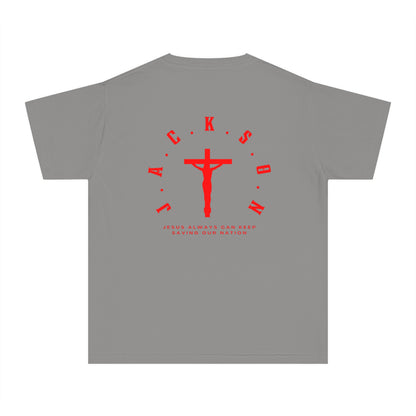 Youth Jackson Believing Christian Red Letters & Cross
