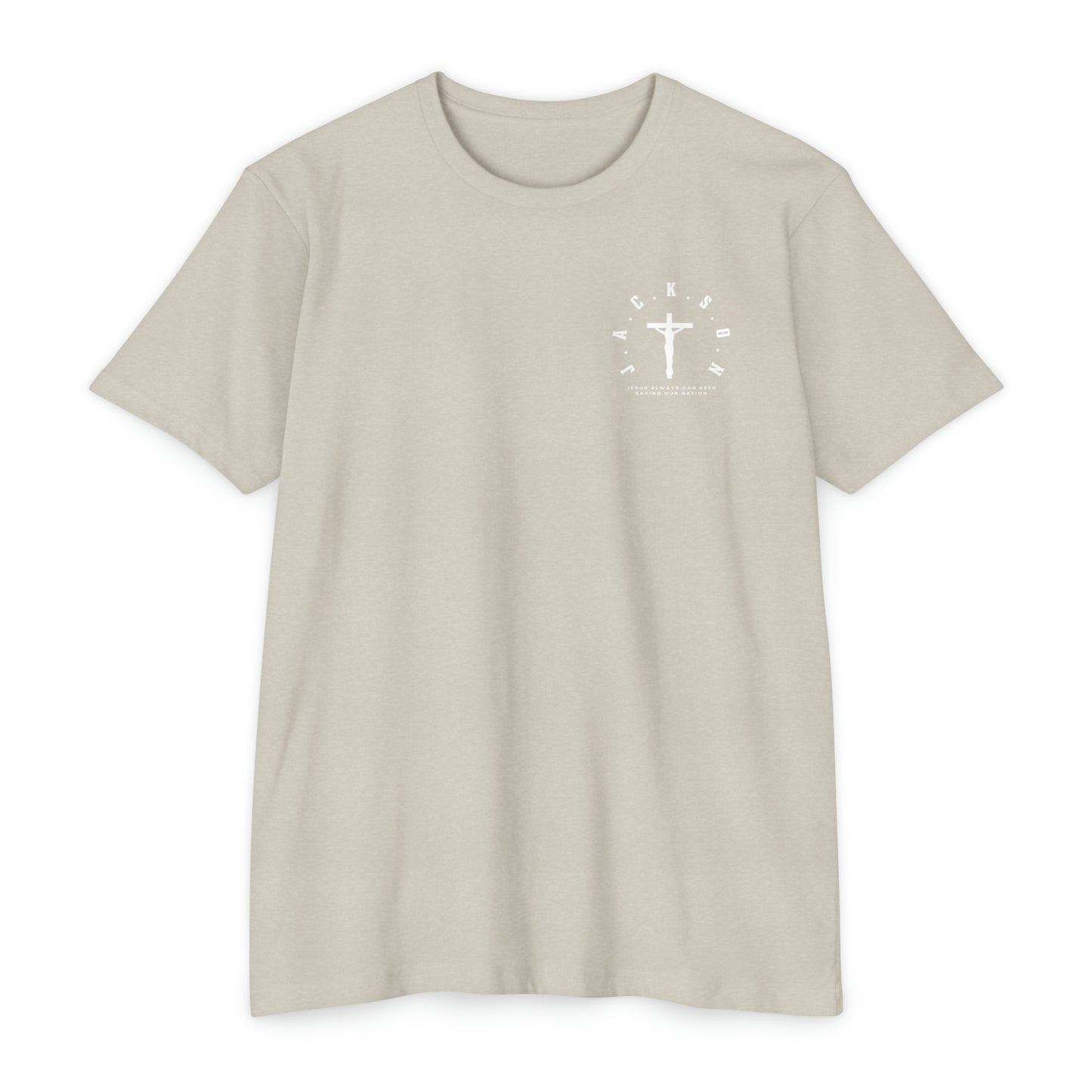 Jackson White Cross & Letters Blended