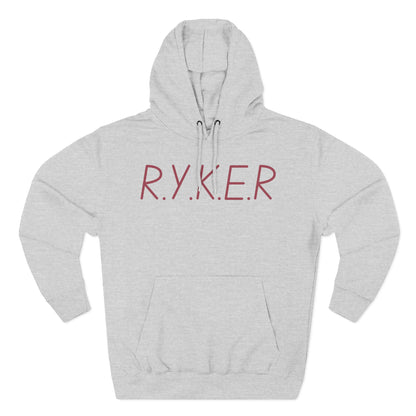 RYKER Christian Marron Letters Hoodie