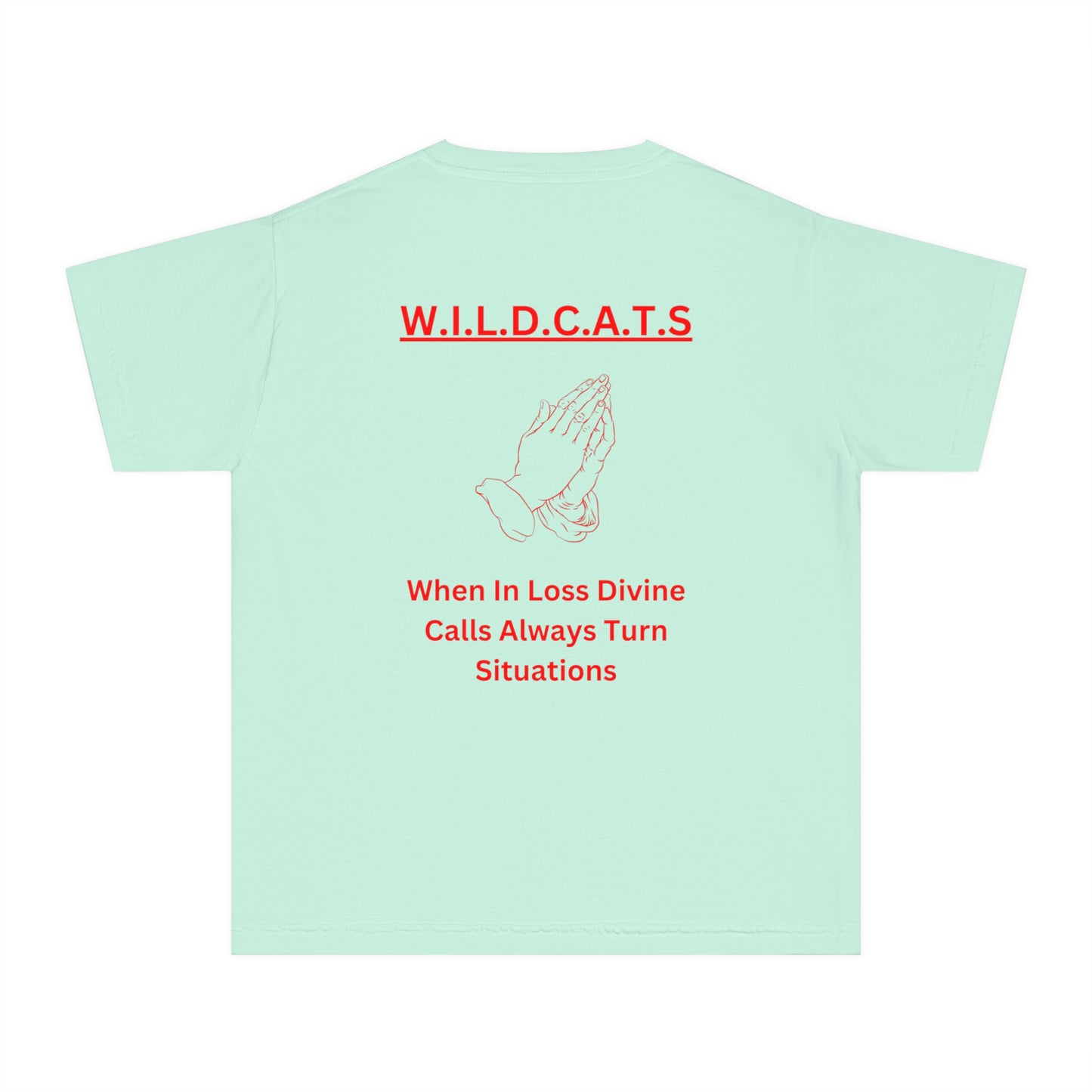 Youth Wildcats Christian Red Letters & Picture