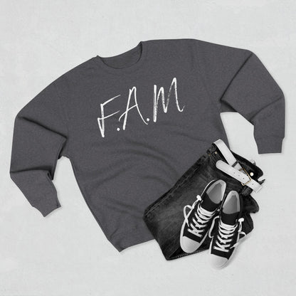 Adult Fam White Words Crewneck