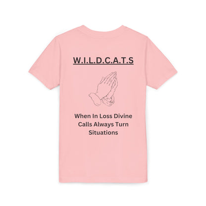 Youth Wildcats Christian Black Letters & Picture