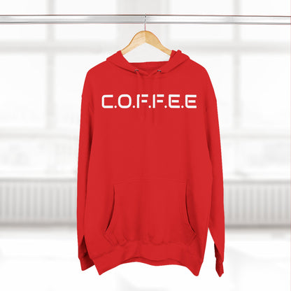 Adult Coffee Christian White Letters & Image Pullover Hoodie
