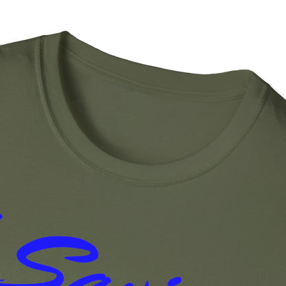 Adult 105 Christian Blue and White Letters