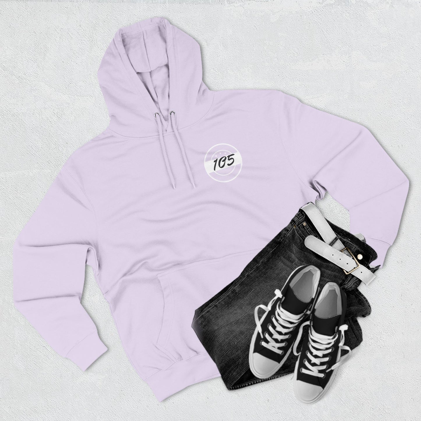 Adult 105 Christian White and Black Letters Hoodie
