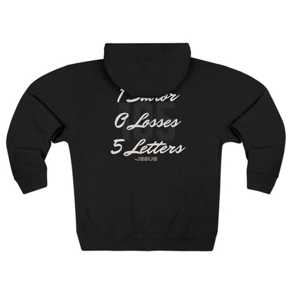 Adult 105 Christian White and Black Letters Hoodie Zipper