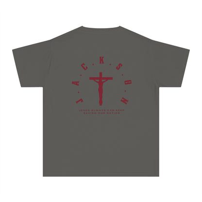 Youth Jackson Believing Christian Marron Letters & Cross