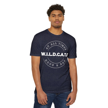Adult Wildcats Christian White Letters & Picture Premium tee