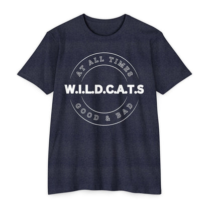 Adult Wildcats Christian White Letters & Picture Premium tee