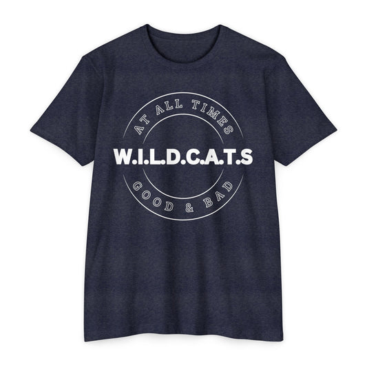 Adult Wildcats Christian White Letters & Picture Premium tee
