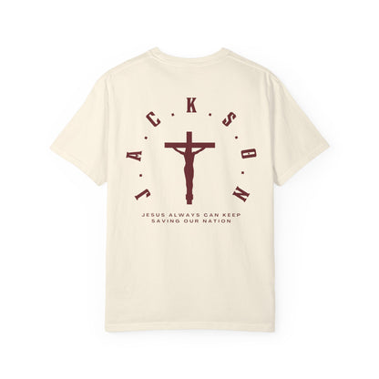 Jackson Believing Christian Marron Letters & Cross