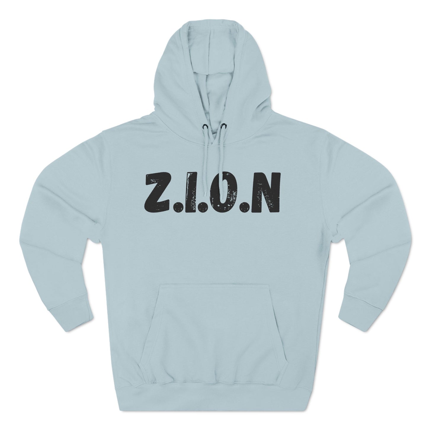 Zion Hoodie Black Words & Image
