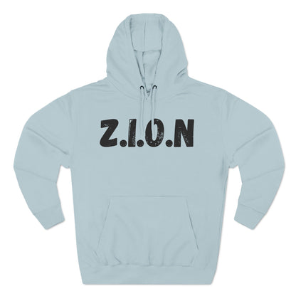 Zion Hoodie Black Words & Image