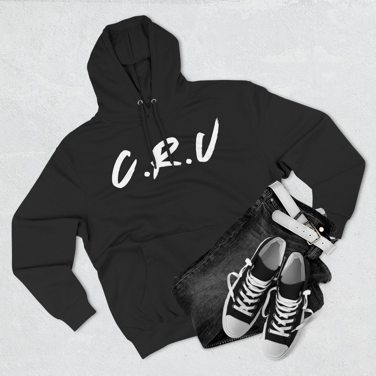 Adult Cru White Pullover Hoodie