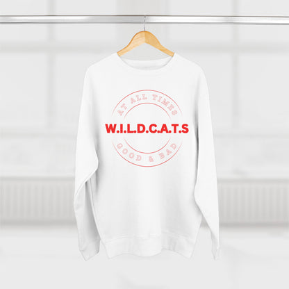 Wildcats Christian Red Letters & Picture Crewneck