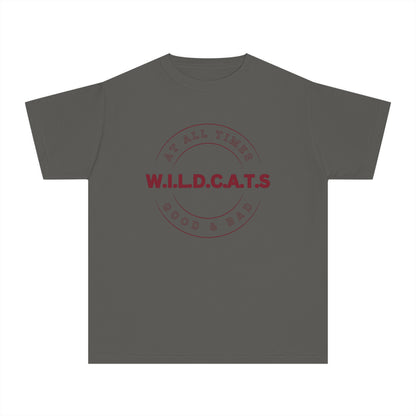 Youth Wildcats Christian Marron Letters & Picture