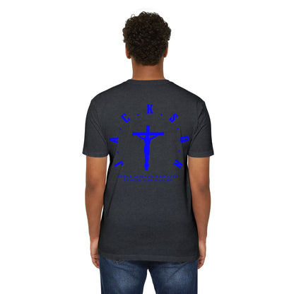 Jackson Blue Cross & Letters Blended