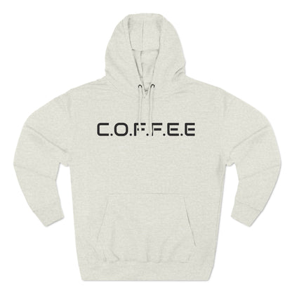 Adult Coffee Christian Black Words Only Hoodie