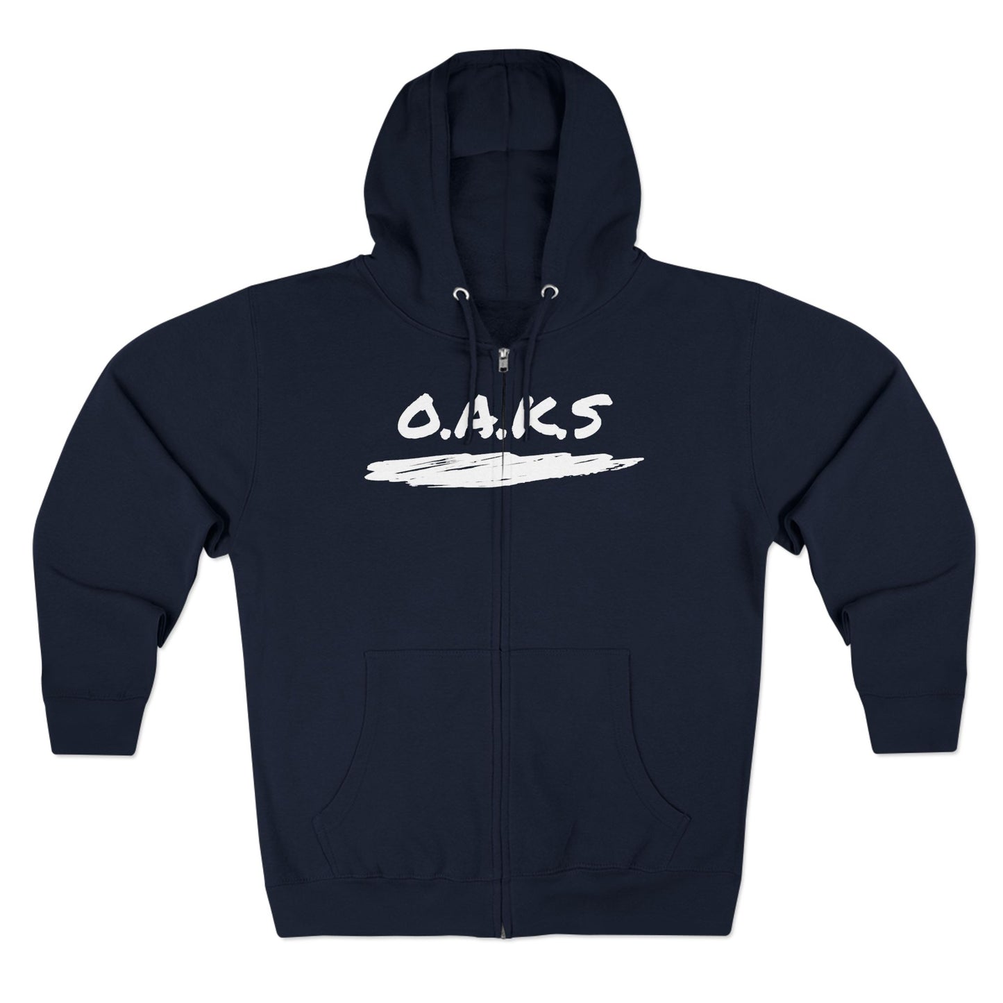 Adult Oaks Christian White Zipper Hoodie