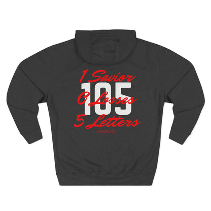 Adult 105 Christian Red and White Letters Hoodie