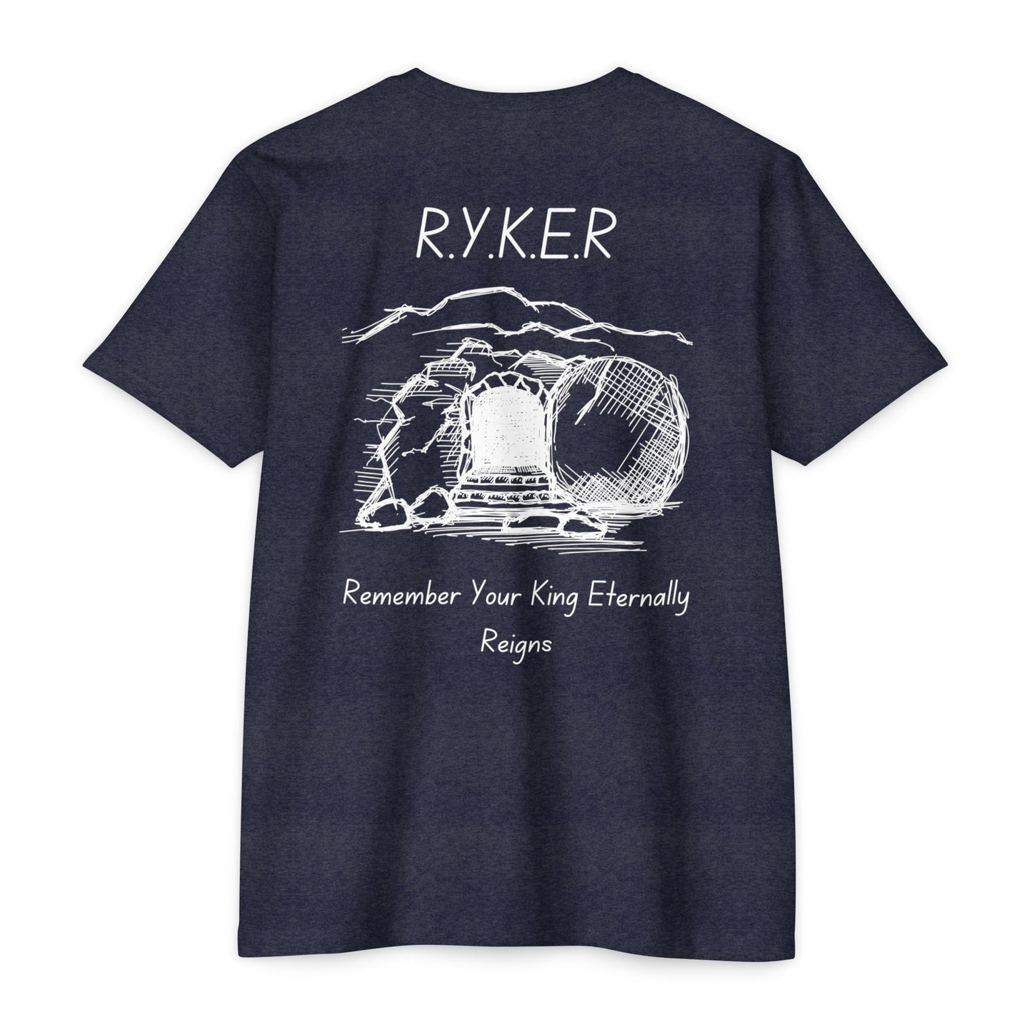 Adult RYKER Christian White Letters Premium Tee