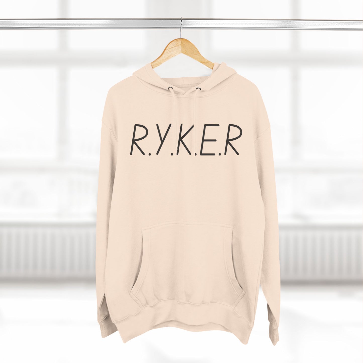 RYKER Christian Black Letters Hoodie