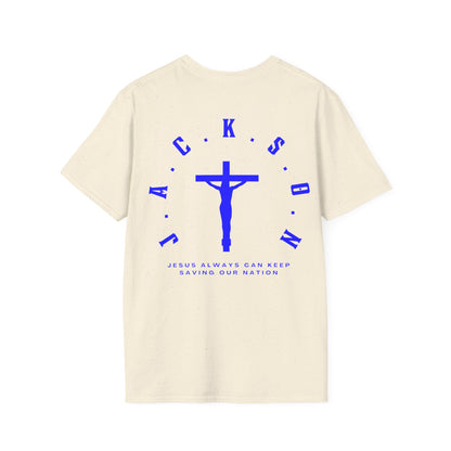 Jackson Believing Christian Blue Letters & Cross