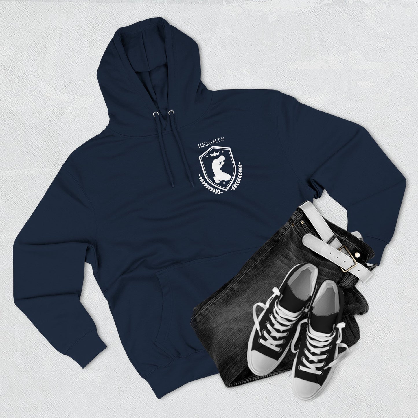 Adult Heights White Pullover Hoodie