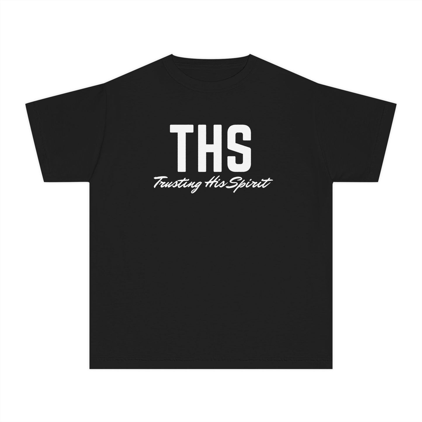 Youth THS Christian White Words Heavyweight Tee